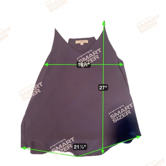 Flowing Ann Taylor Loft (Deep Purple) Medium Racerback String Tank - Picture 6 of 6